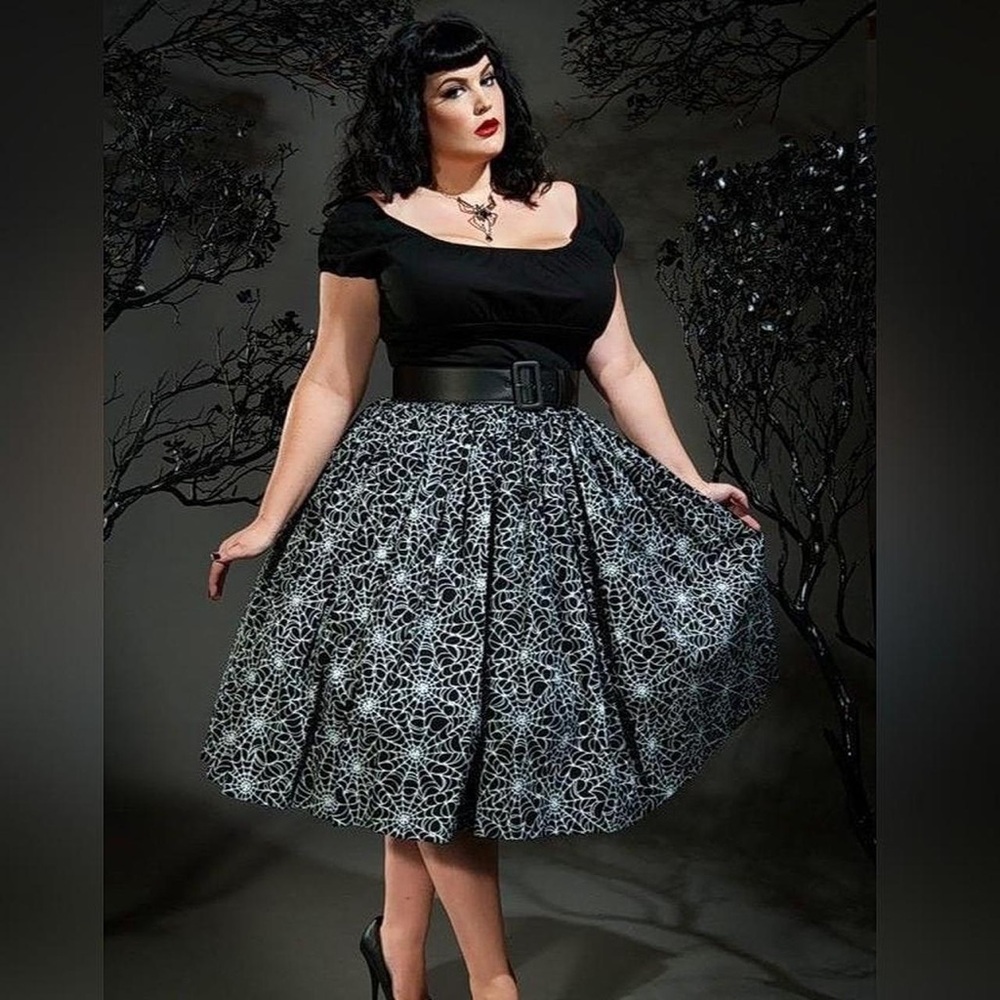 Pinup Girl Clothing - Spiderweb Jenny Skirt